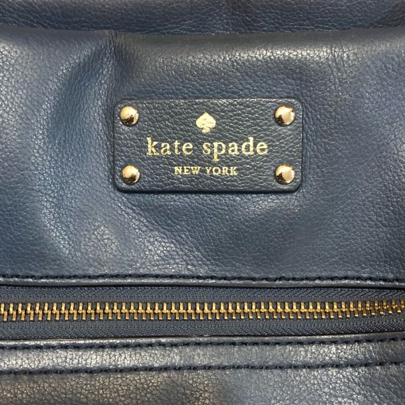 Kate Spade blue satchel with cross body strap - Picture 5 of 9